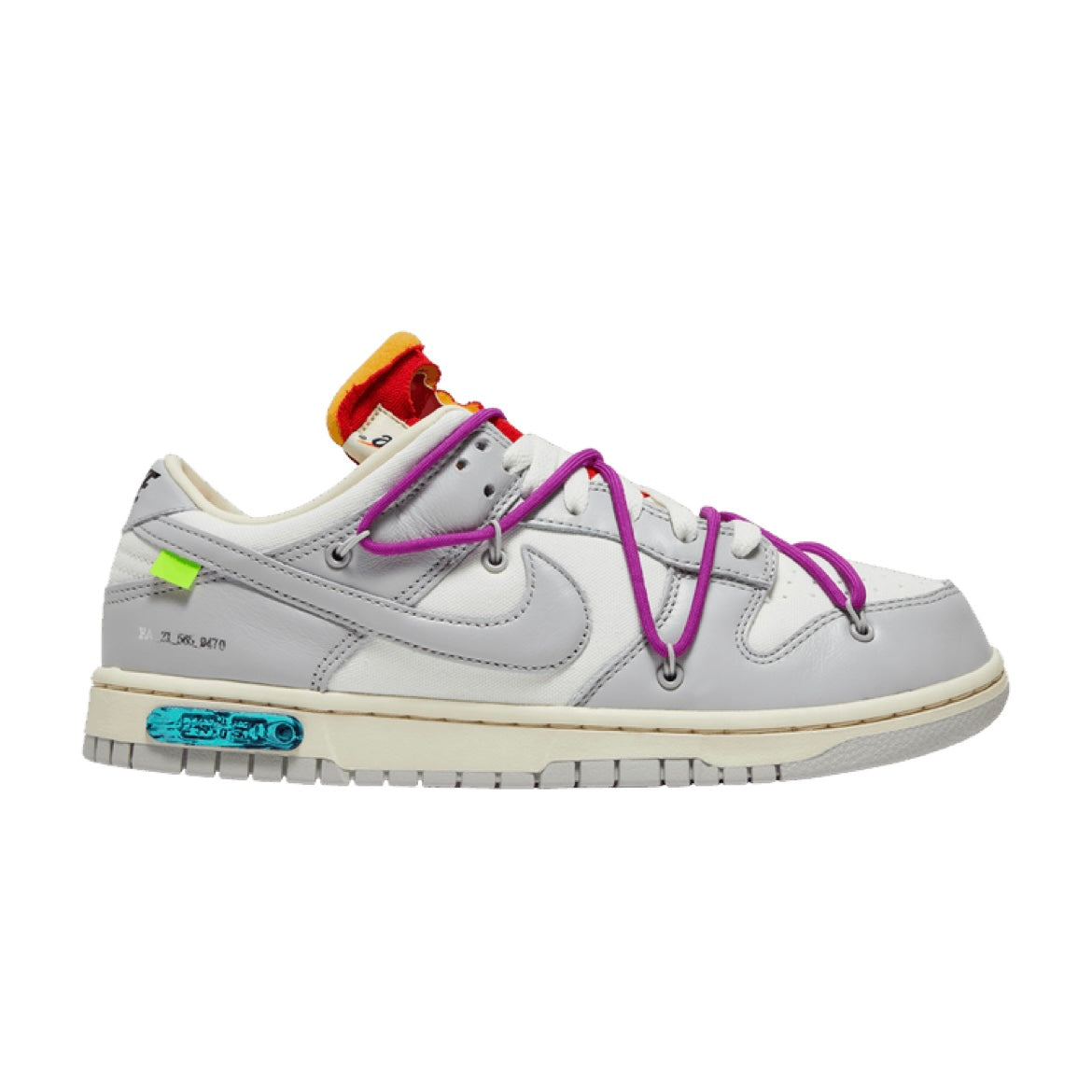 nike dunk low off-white lot45 us12